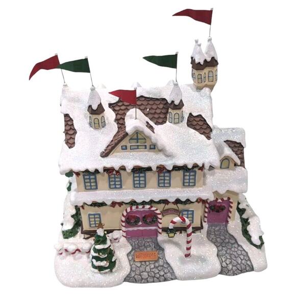 Hawthorne Village Santa & Mrs Claus' Castle Rudolph's Christmas Town Light Posts - Picture 16 of 16